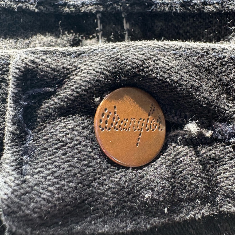 Vintage Made in USA Wrangler Black Jeans High Rise Straight Leg Men’s 40x30 - Picture 6 of 12